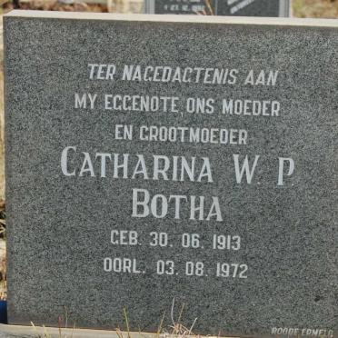 BOTHA Catharina W.P. 1913-1972