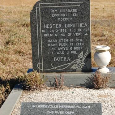 BOTHA J.R.L. 1932-2005 &amp; Hester Dorothea 1932-1979