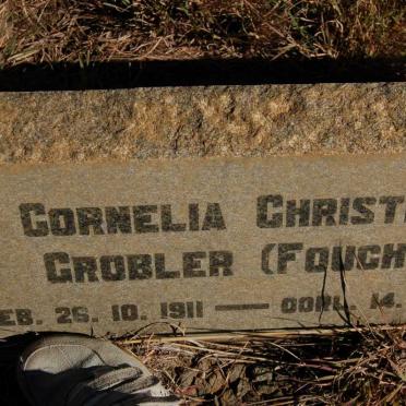 GROBLER Cornelia Christina nee FOUCHÉ 1911-1976