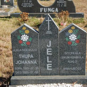JELE Thupa Johanna 1920-2003