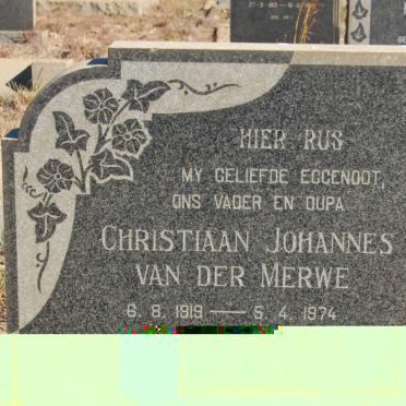 MERWE Christiaan Johannes, van der 1919-1974