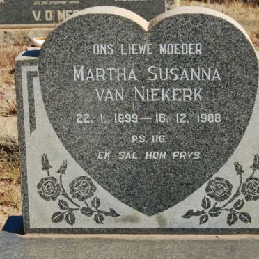 NIEKERK Martha Susanna, van 1899-1988
