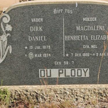PLOOY Dirk Daniel, du 1879-1974 &amp; Magdalena Henrietta Elizabeth NEL 1886-1962