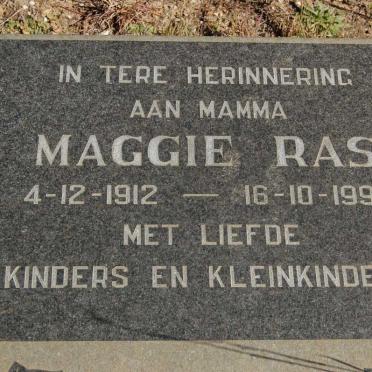 RAS Maggie 1912-1992