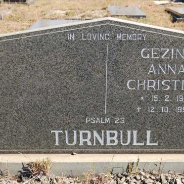 TURNBULL Gezina Anna Christina 1917-1990