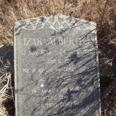 ROSSLEE Izak Albertus 1873-1964