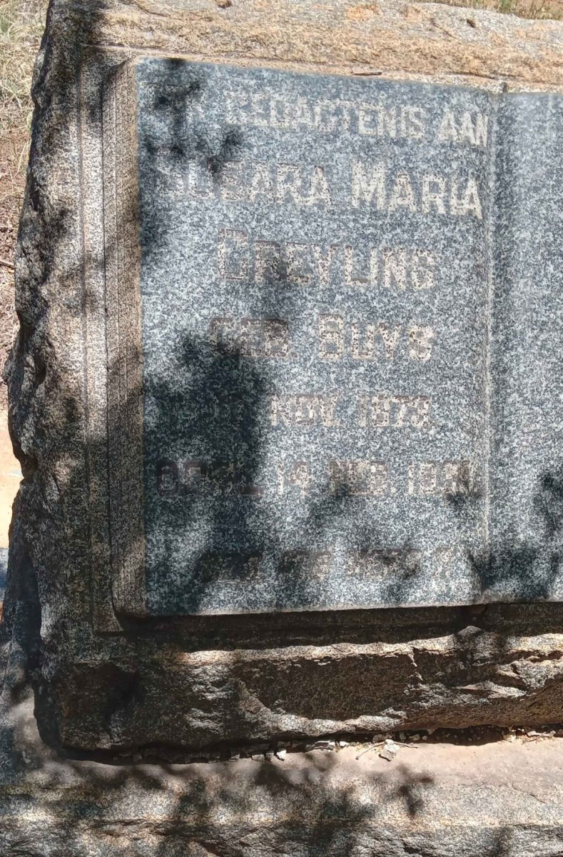 GREYLING Susara Maria nee BUYS 1873-1939