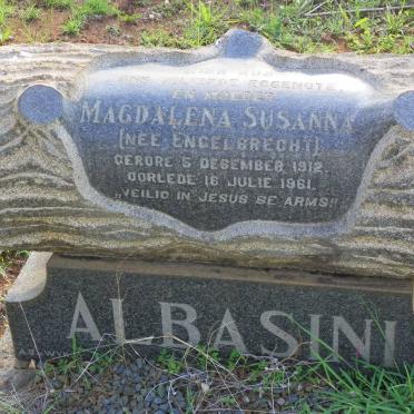 ALBASINI Magdalena Susanna nee ENGELBRECHT 1912-1961