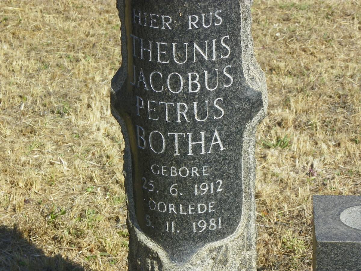 BOTHA Theunis Jacobus Petrus 1912-1981