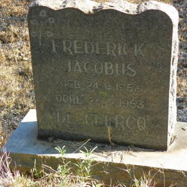 CLERCQ Frederick Jacobus, de 1953-1953