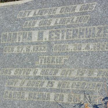 ESTERHUIZEN Martha M. 1933-1955