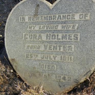 HOLMES Cora nee VENTER 1911-1942