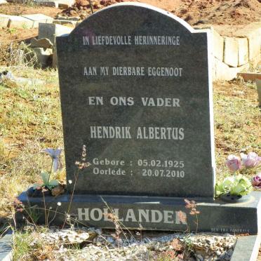 HOLLANDER Hendrik Albertus 1925-2010