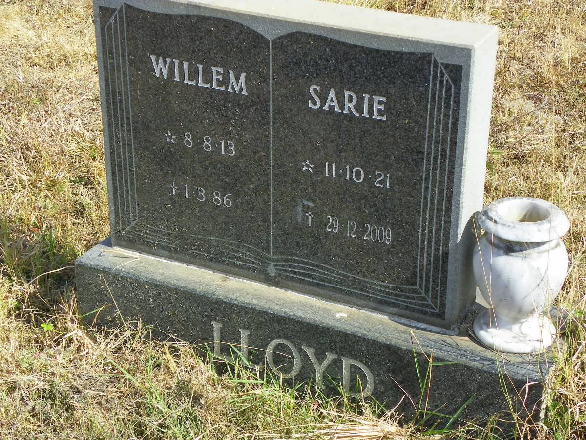 LLOYD Willem 1913-1986 &amp; Sarie 1921-2009