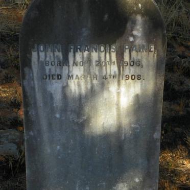 PAINE John Francis 1906-1908