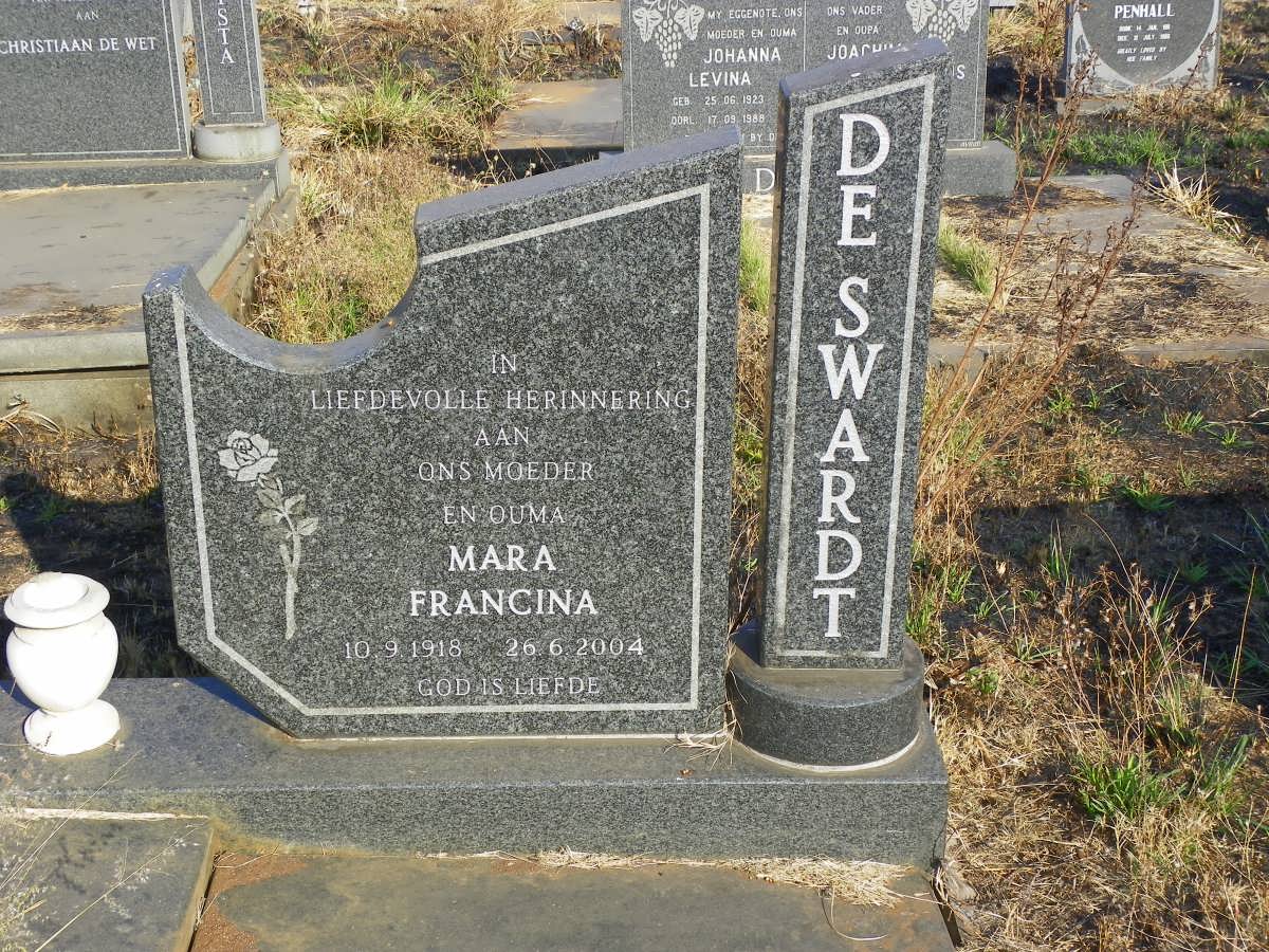SWARDT Mara Francina, de 1918-2004