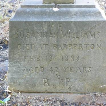 WILLIAMS Susannah -1898
