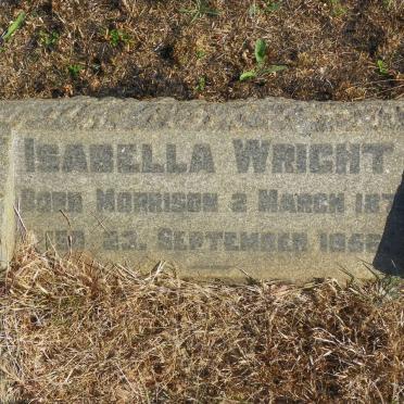 WRIGHT Isabella nee MORRISON 1879-1956