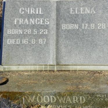WOODWARD Cyril Frances 1923-1987 &amp; Elena 1928-