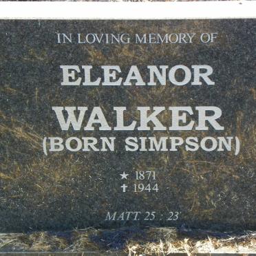 WALKER Eleanor nee SIMPSON 1871-1944
