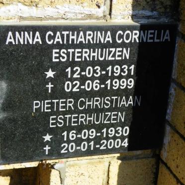ESTERHUIZEN Pieter Christiaan 1930-2004 &amp; Anna Catharina Cornelia 1931-1999