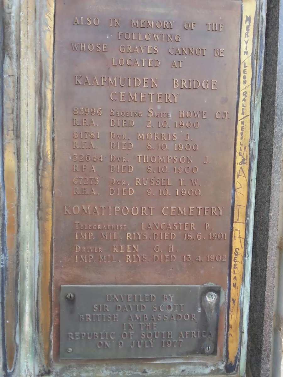 14. Memorial plaque - no. 7 - Unlocated graves