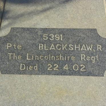BLACKSHAW R. -1902