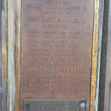 14. Memorial plaque - no. 7 - Unlocated graves