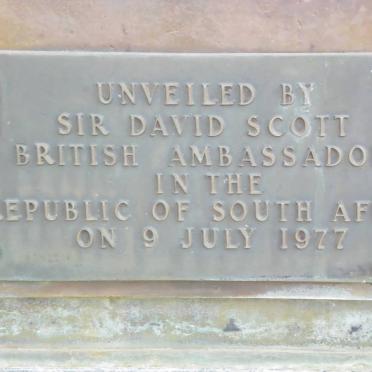 15. Memorial plaque - unveiled by Sir David Scott