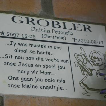 GROBLER Christina Petronella 2007-2010