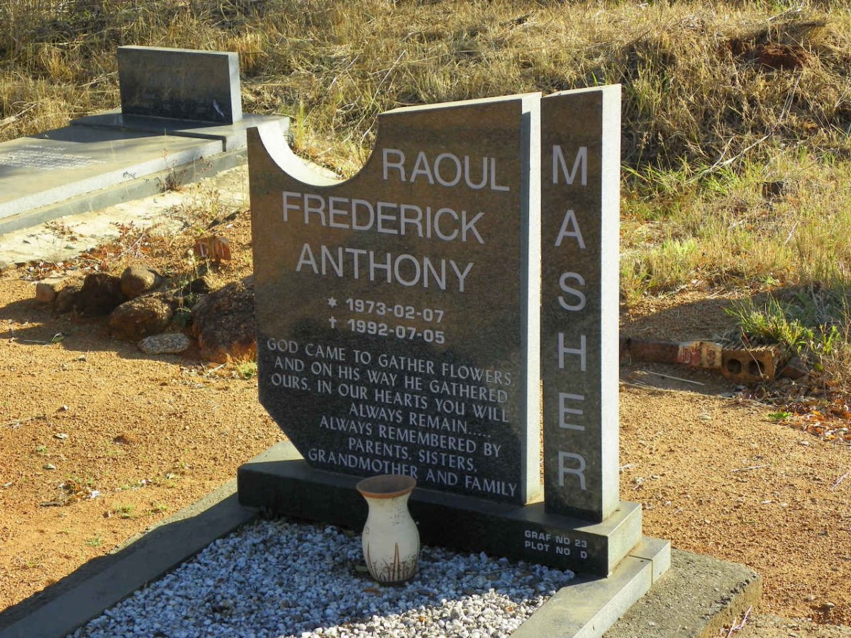 MASHER Raoul Frederick Anthony 1973-1992