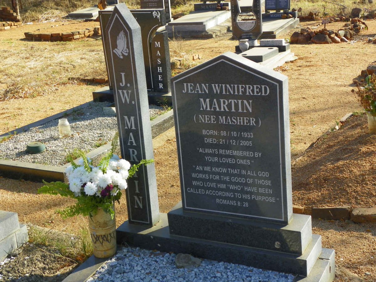 MARTIN Jean Winifred nee MASHER 1933-2005