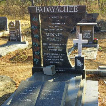 PADAYACHEE Minnie Violet 1919-1997