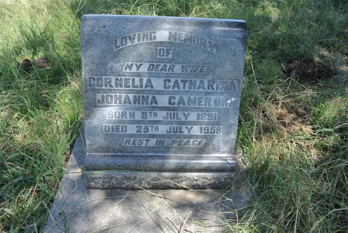 CAMERON Cornelia Catharina Johanna 1891-1958