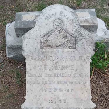 MERWE Francoois Arnoldus, v.d. 1842-1909