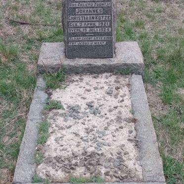 KOTZE Johannes Christiaan 1921-1924