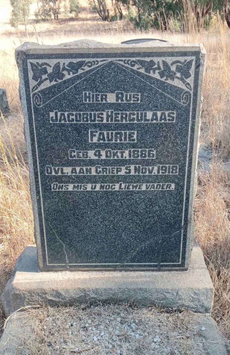 FAURIE Jacobus Herculaas 1886-1918