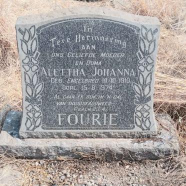 FOURIE Alettha Johanna nee ENGELBREG 1910-1974