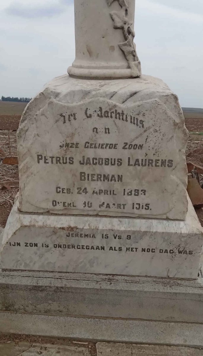 BIERMAN Petrus Jacobus Laurens 1893-1915