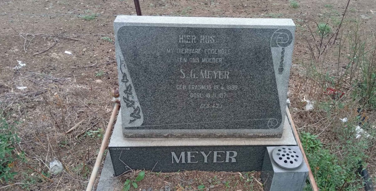 MEYER Susara Gertruida Erasmus 1899-1971
