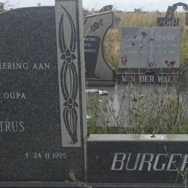 BURGER Alwyn Petrus 1923-1995 &amp; Johanna Catherina 1921-1983