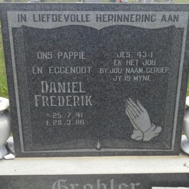 GROBLER Daniel Frederik 1941-1986