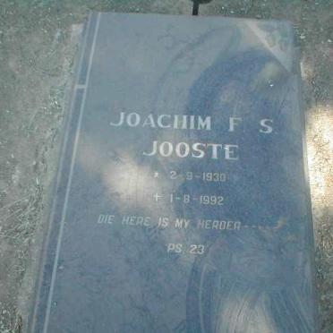 JOOSTE Joachim F.S. 1930-1992
