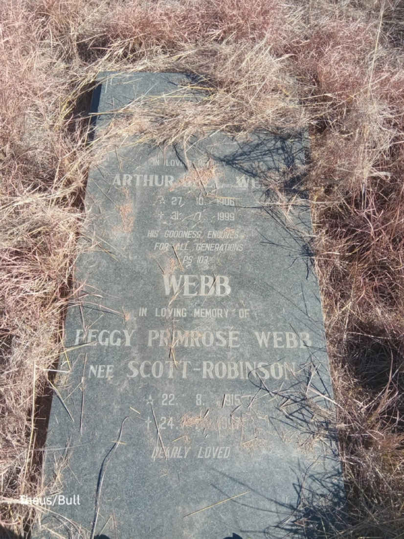 WEBB Arthur Dell 1906-1999 & Peggy Primrose SCOTT-ROBINSON 1915-1999