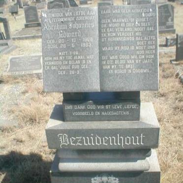 BEZUIDENHOUT  Abraham Johannes Edward 1928-1963