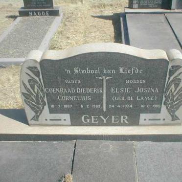 GEYER Coenraad Diederik Cornelius 1867-1962 &amp; Elsie Josina DE LANGE 1874-1965