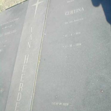 HEERDEN Gertina, van 1904-1994