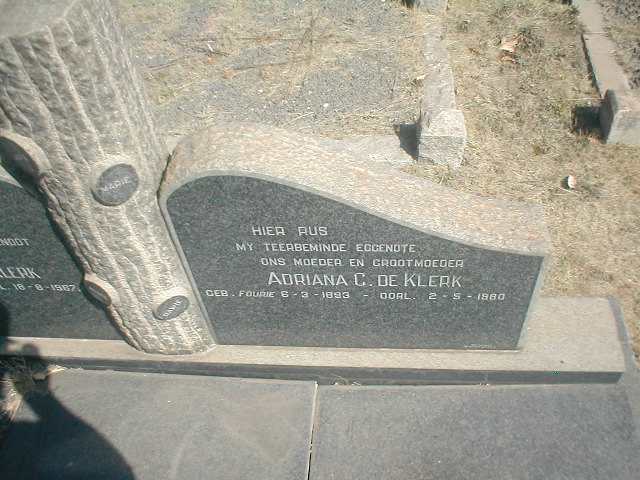KLERK Johannes G., de 1892-1967 & Adriana C. FOURIE 1893-1980 _2