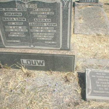LOUW Adriaan Jacobus 1866-1943 &amp; Johanna Maria NAUDE 1869-1950 :: LOUW Johanna 1896-1906
