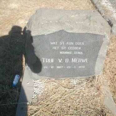 MERWE Trui, v.d. 1907-1976